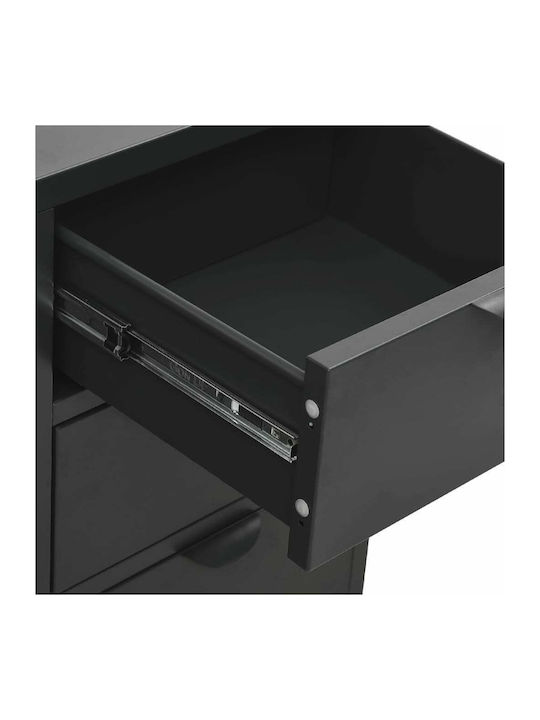 Sideboard made of Metal with Drawers Charcoal 75x35x70cm