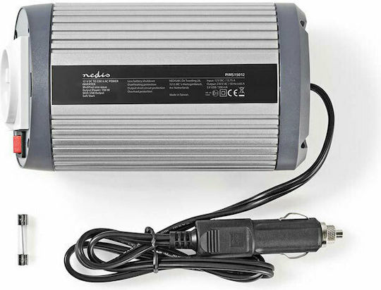 Nedis Invertor Auto Modificat Sine Wave 150W pentru Convertirea 12V DC în 230V AC cu 1xUSB