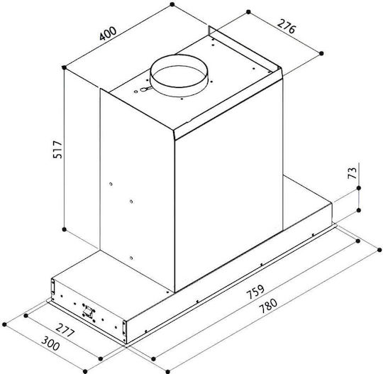 Faber Hava X A78 Μηχανισμός Απορρόφησης 78cm Inox