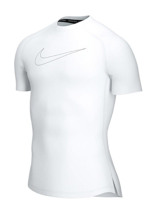 Nike Pro Herren Sport T-Shirt Kurzarm Dri-Fit Weiß