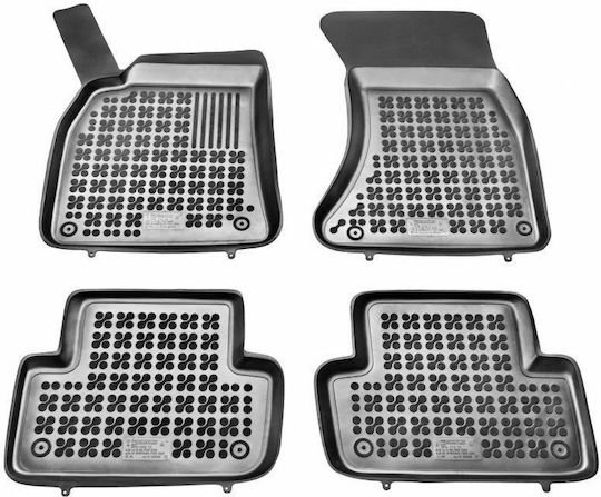 Rezaw Plast Set of Front and Rear Mats 4pcs Tray Type for Audi A4 2014+ Black