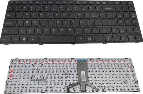 Laptop Keyboard for Ideapad 100-15IBD 100-15IBY 100-15 80QQ 6385H-US 300-15 B50-8022 B50-50 with Frame and English (UK) Layout in Black Color