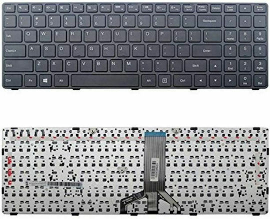 Laptop Keyboard for Ideapad 100-15IBD 100-15IBY 100-15 80QQ 6385H-US 300-15 B50-8022 B50-50 with Frame and English (UK) Layout in Black Color