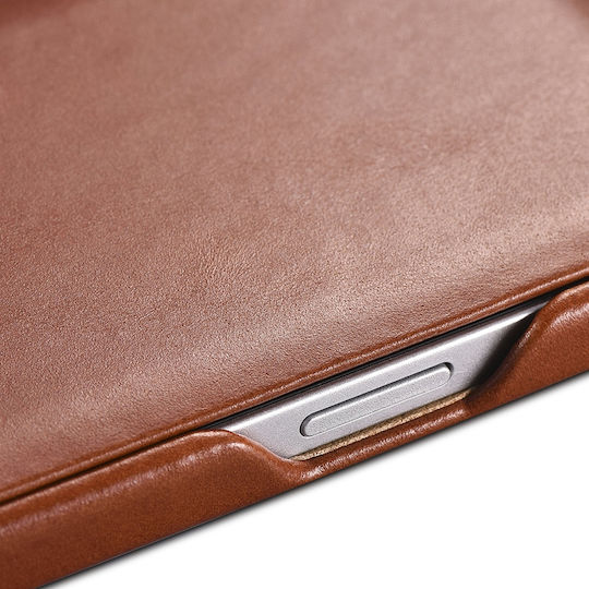 iCarer Curved Edge Vintage Book Δερμάτινο Καφέ (iPhone 13 mini)