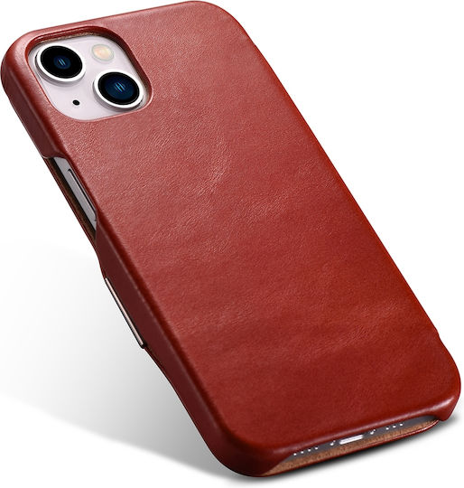 iCarer Metal Clip Vintage Book Δερμάτινο Κόκκινο (iPhone 13 mini)