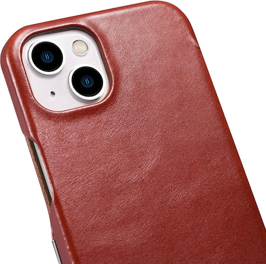iCarer Metal Clip Vintage Book Δερμάτινο Κόκκινο (iPhone 13 mini)