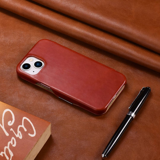 iCarer Metal Clip Vintage Book Δερμάτινο Κόκκινο (iPhone 13 mini)