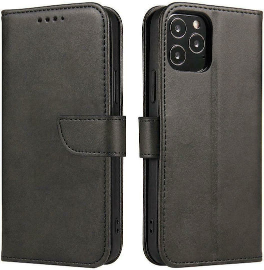 Hurtel Magnet Elegant Brieftasche Synthetisches Leder Schwarz (Galaxy S20 FE)