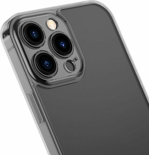 Baseus Frosted Glass Задна корица Силикон Черен (iPhone 13 Pro)