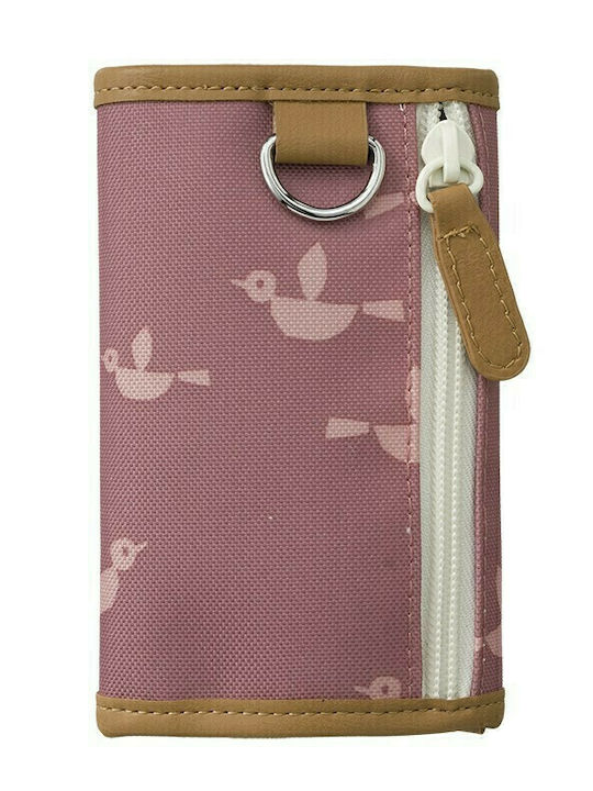 Fresk Billfold Birds Kinder Geldbörse Münzfach mit Klettverschluss Rosa