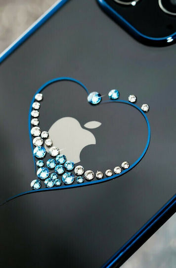 Kingxbar Wish with Swarovski Crystals Задна корица Пластмаса Син (iPhone 12 Pro Max)