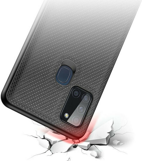 Dux Ducis Fino Back Cover Silicon / Tesatura Negru (Galaxy A21s)