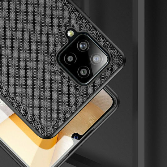 Dux Ducis Fino Umschlag Rückseite Silikon / Stoff Schwarz (Galaxy A42)