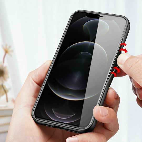 Dux Ducis Fino Задна корица Силикон / Текстил Зелен (iPhone 13 Pro)