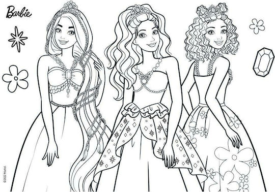 Diakakis Блок За Рисуване Barbie C4 (22,9 x 32,4 см) (Различни Дизайни)