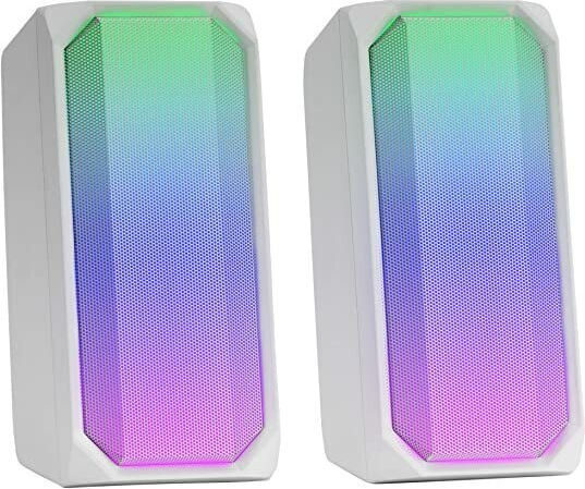 MSRGBW 2.0 Wireless Speakers with RGB and Bluetooth 15W White