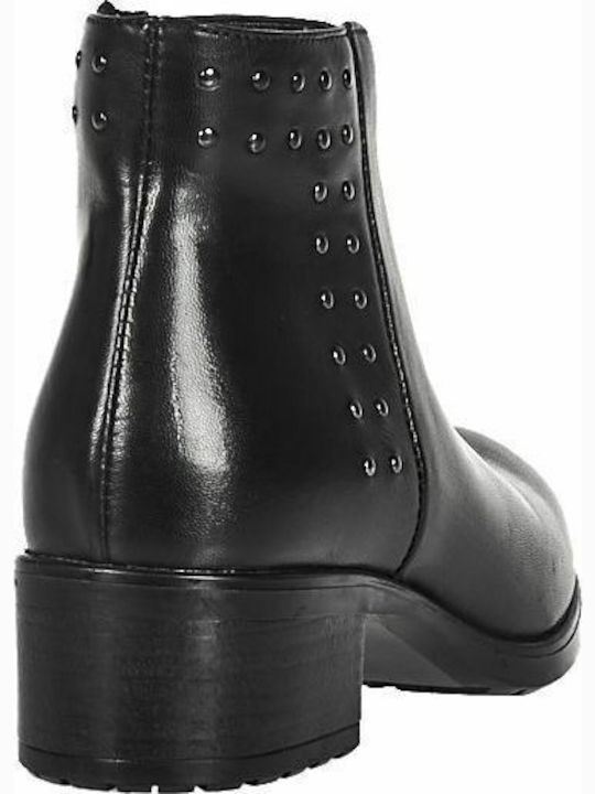Leather Women's Ankle Boots Black