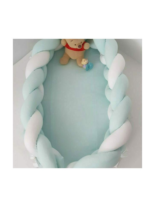 Baby Oliver Baby Nest With Detachable Tassel 200cm Mint/White