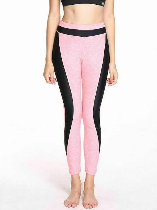 Tzouliet 1.6 Frauen Capri Leggings Hochgeschnitten Rosa