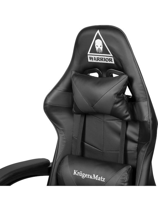 Kruger & Matz Warrior GX-150 Gaming Stuhl mit Fußstütze Schwarz