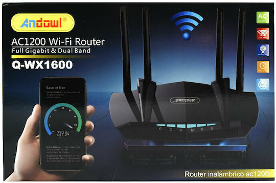 Andowl Q-WX1600 Ασύρματο Router Wi‑Fi 5 με 4 Θύρες Gigabit
