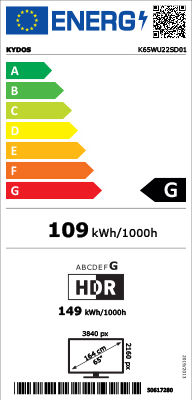 Kydos Smart Τηλεόραση 65" 4K UHD LED K65WU22SD01 (2021)