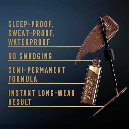 Max Factor Browfinity Longwear Mascara pentru Sprâncene 002 maro mediu
