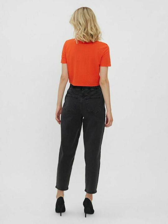 Vero Moda High Waist Women's Jean Trousers in Carrot Fit Black