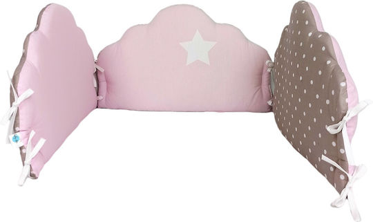 Baby Star Baby Crib Bedding Set Clouds 3pcs Pink