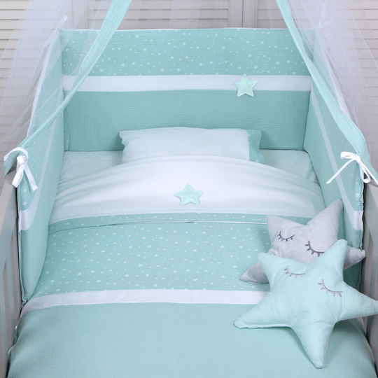 Baby Oliver Baby Bettwäsche-Set Für Krippe Grün 2 Stück