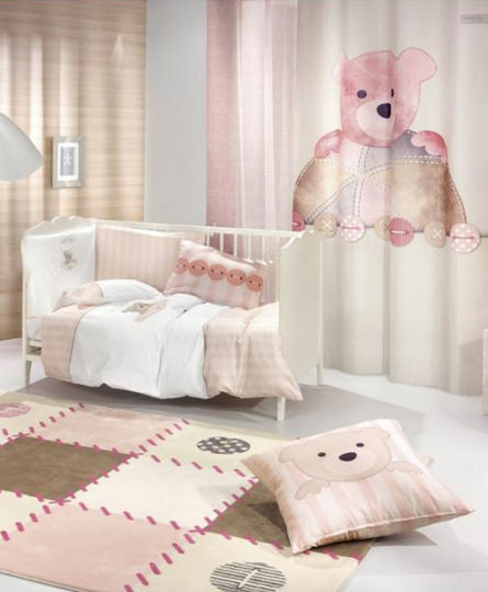 Saint Clair Σετ Κούνιας Teddy Ροζ 5τμχ
