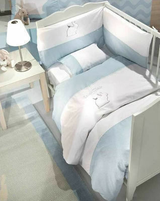 Saint Clair Baby Crib Bedding Set Lapin 5pcs Blue