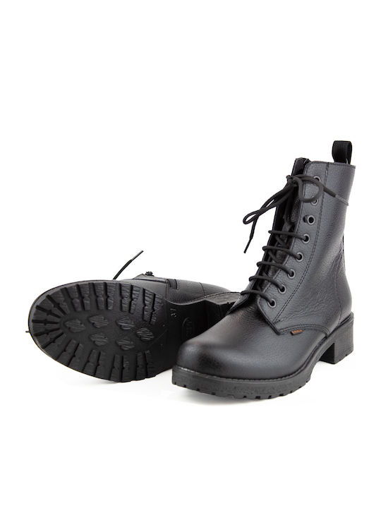 Leather Women's Ankle Boots Black