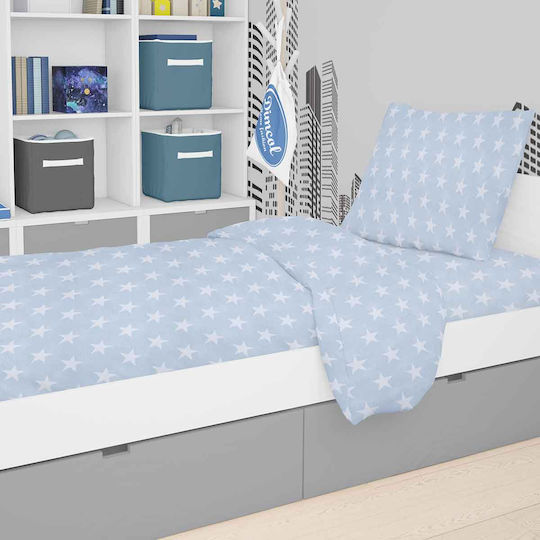 Dimcol Комплект чаршафи Единично Памучни Star 33 Силиций 160x240см 3бр