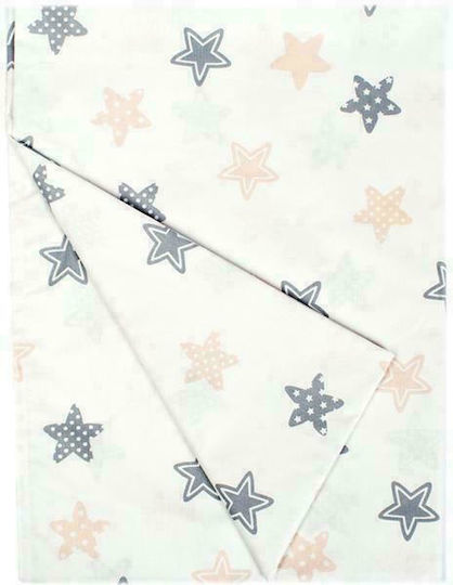 Dimcol Sheet Set Single Cotton Star 103 Grey 160x240cm 2pcs