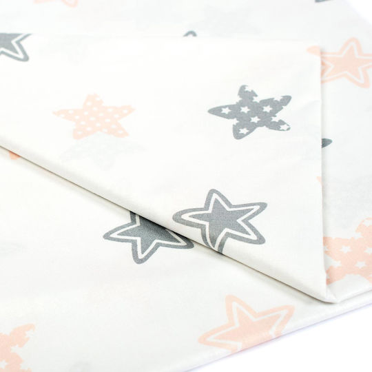 Dimcol Sheet Set Single Cotton Star 103 Grey 160x240cm 2pcs