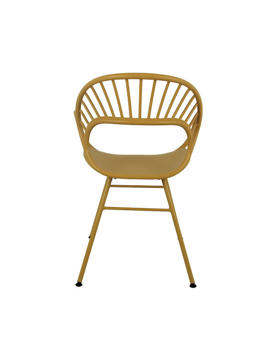 Rudy Kitchen Polypropylene Armchair Κίτρινη 57x49x88cm