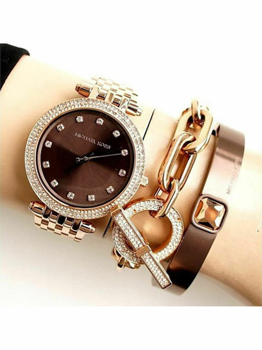 Michael Kors Darci Ceas de Damă cu Rose Gold Brățară Metalică