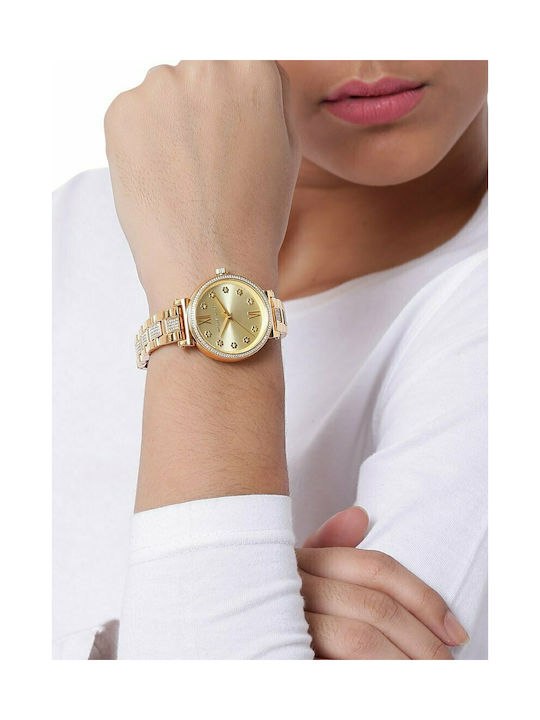 Michael Kors Sofie Uhr mit Gold Metallarmband