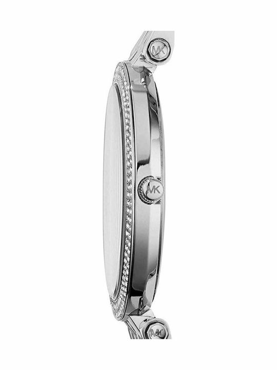 Michael Kors Darci Γυναικείο Ρολόι 39mm Μπαταρίας με Ασημί Μεταλλικό Μπρασελέ