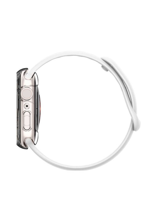 Spigen Ultra Hybrid Silicone Case with Glass in Transparent color for Apple Watch 45mm