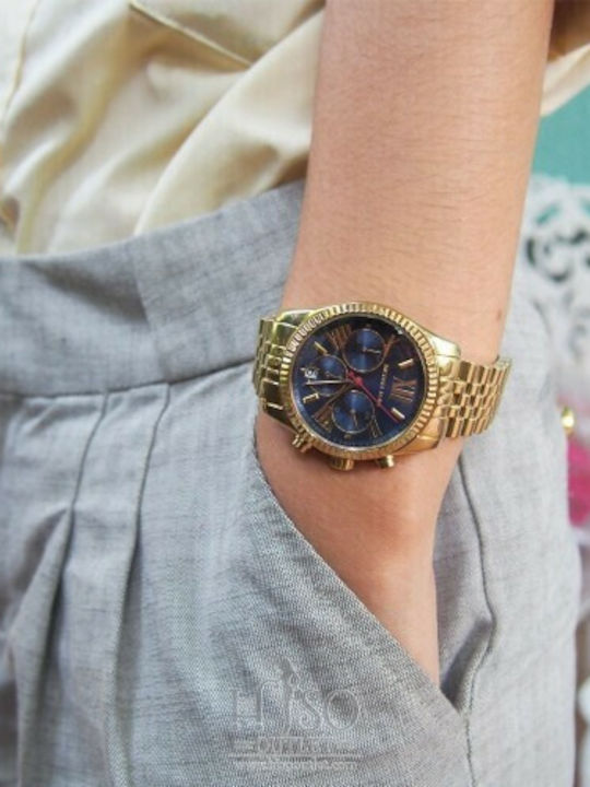 Michael Kors Lexington Ρολόι Μπαταρίας με Μεταλλικό Μπρασελέ