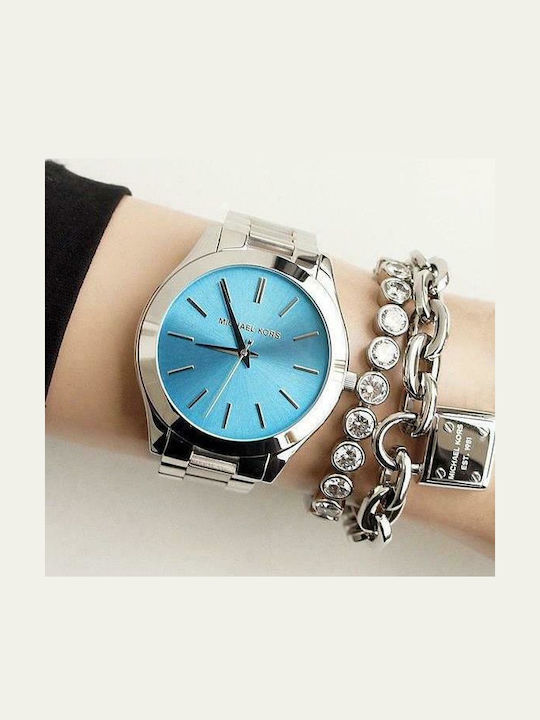Michael Kors Slim Women's Watch with Silver Metal Bracelet