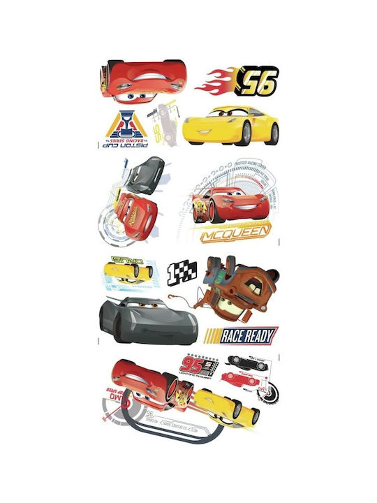 RoomMates Decor Kids Vinyl Wall Sticker Cars 3 15pcs