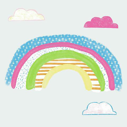 RoomMates Decor Παιδικό Διακοσμητικό Αυτοκόλλητο Τοίχου Rainbow 84.84x42.41εκ. 4τμχ