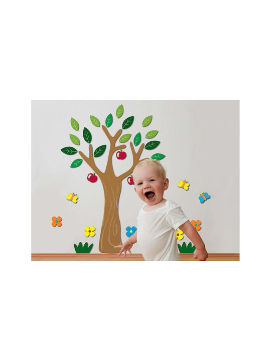 Ango Autocolant Decorativ pentru Copii Perete 3D Spumă Apple Tree