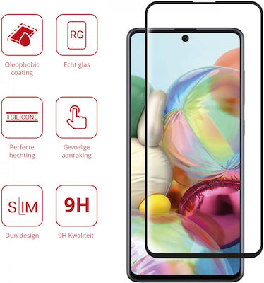 Rosso Full Face Tempered Glass Μαύρο (Galaxy A71)