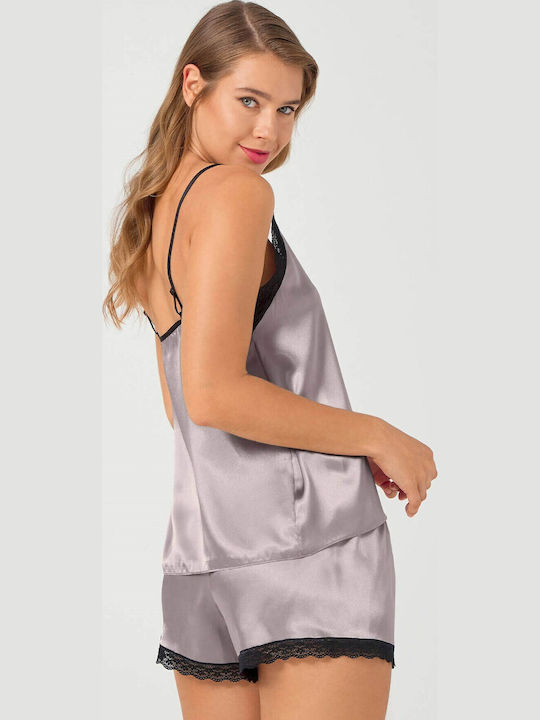 CottonHill Satin Babydoll Bej