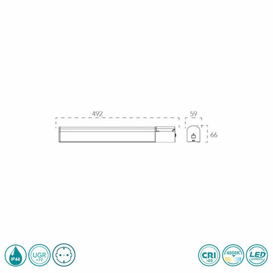 Fan Europe Blaster Under-Cabinet Light L49.2xD6.6xH5.9cm