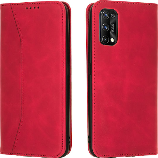 Bodycell PU Leather Wallet Synthetic Leather Red (Realme 7 Pro)